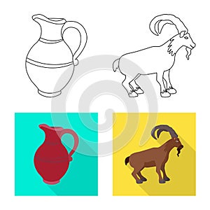 Vector design of culture and sightseeing icon. Set of culture and originality vector icon for stock.