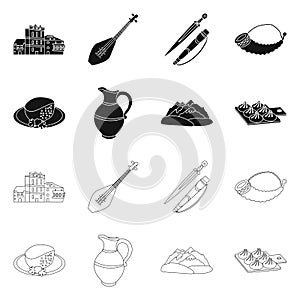 Vector design of culture and sightseeing icon. Set of culture and originality vector icon for stock.