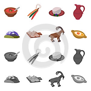 Vector design of culture and sightseeing symbol. Set of culture and originality stock symbol for web.