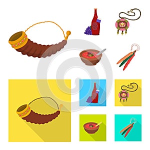 Vector design of culture and sightseeing symbol. Set of culture and originality stock symbol for web.