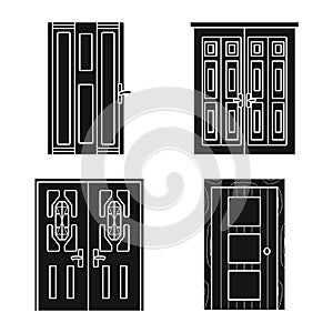 Vector design of decorative and construction icon. Set of decorative and interior stock vector illustration.