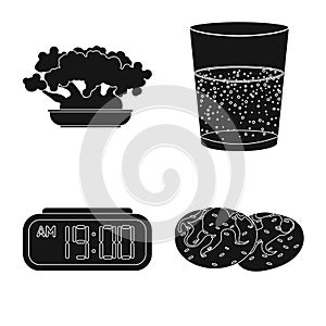 Vector design of dreams and night sign. Set of dreams and bedroom vector icon for stock.