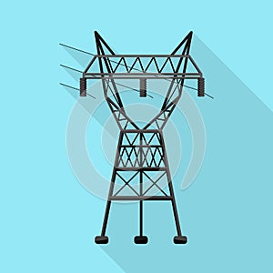 Vector design of electrical and station logo. Web element of electrical and transmit vector icon for stock.