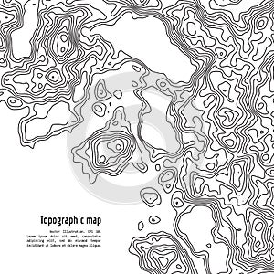 Vector topography map