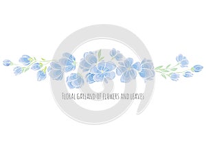 Vector design element - blue Sakura blossom