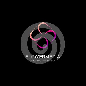 Vector design element for business. Flower Media