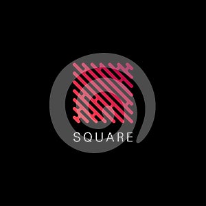 Vector design element for business. Red square sign