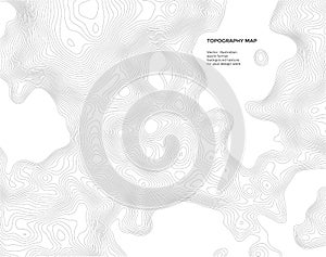 Vector design element. Topography map. Abstract landscape