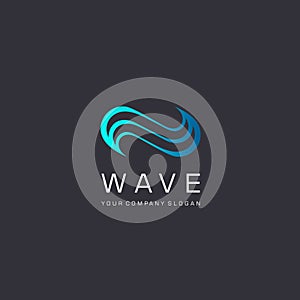 Vector design element. Water Wave sign
