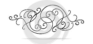 Vector design elements with fancy curls and swirls