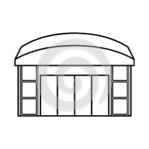 Vector design of emporium and shop logo. Collection of emporium and window stock vector illustration.