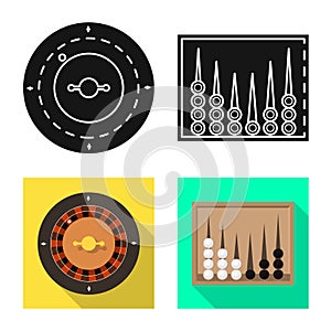 Vector design of entertainment and competition symbol. Set of entertainment and rivalry vector icon for stock.