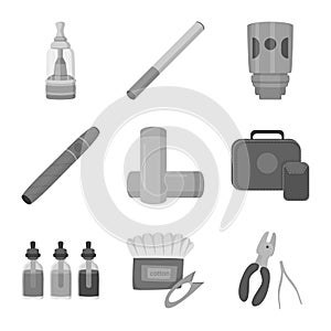 Isolated object of equipment and pipe symbol. Collection of equipment and taste stock vector illustration.