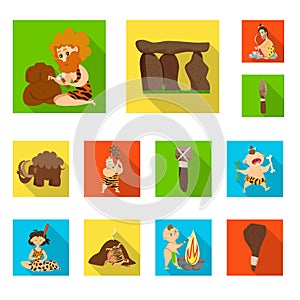Vector design of evolution  and prehistory icon. Set of evolution  and development  stock vector illustration.