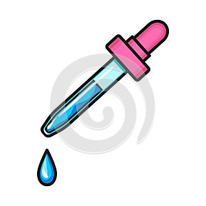 Vector design of eyedropper and dropper icon. Web element of eyedropper and pipette vector icon for stock.