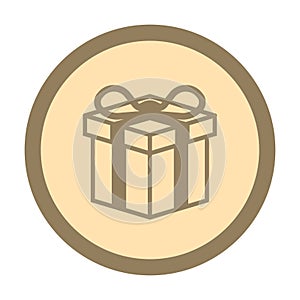 gift box circle button