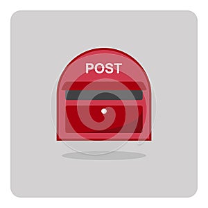 Mailbox for receive envelope icon.