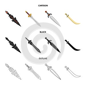 Vector design of game and armor logo. Collection of game and blade vector icon for stock.