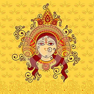 Vector design of Goddess Durga