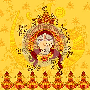 Vector design of Goddess Durga