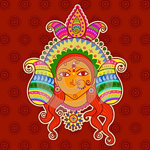 Vector design of Goddess Durga