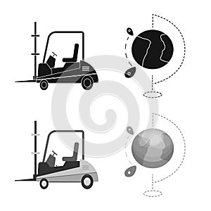 Vector design of goods and cargo icon. Collection of goods and warehouse stock vector illustration.