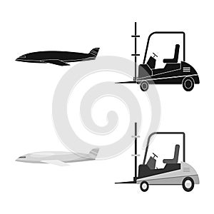 Vector design of goods and cargo logo. Collection of goods and warehouse stock vector illustration.