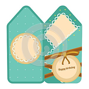 Happy birthday baby shower greeting card