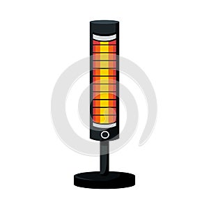 Vector design of heater and infrared sign. Graphic of heater and warmness vector icon for stock.