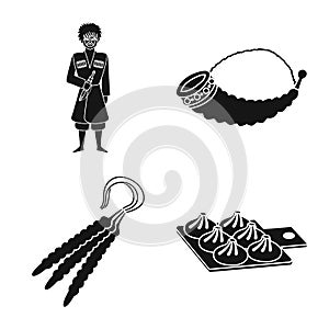 Vector design of heritage and originality logo. Collection of heritage and traditions stock vector illustration.