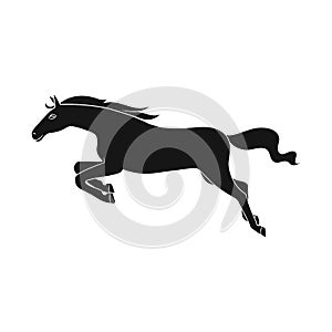 Vector design of horse and gallop logo. Set of horse and hoofed vector icon for stock.