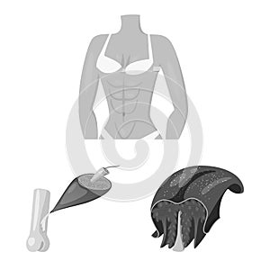 Vector design of human and body symbol. Set of human and cells vector icon for stock.