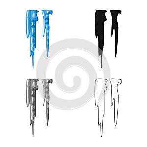 Vector design of icicle and ice logo. Set of icicle and froze stock symbol for web.