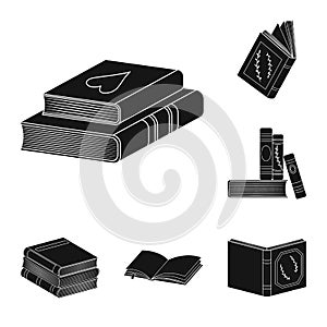 Vector design of illustration and information sign. Collection of illustration and bookstore vector icon for stock.