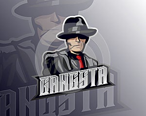 vector design illustration of mafia leader character, suitable for modern illustration