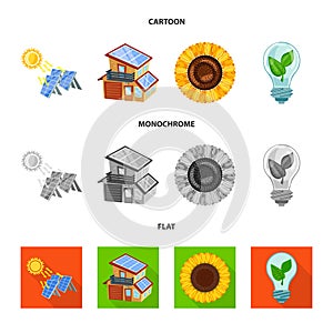 Vector design of innovation and technology  symbol. Set of innovation and nature  vector icon for stock.