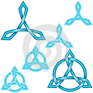Vector design of intertwined Triqueta symbol with circle photo
