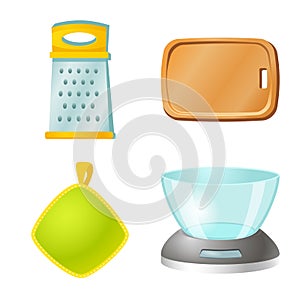 Vector design of kitchen and cook icon. Set of kitchen and appliance stock symbol for web.