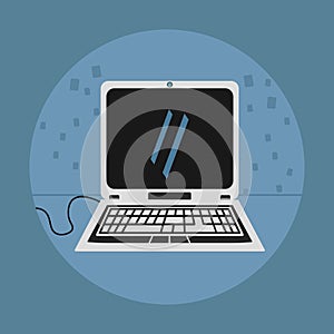 Vector design of a laptop or portatil