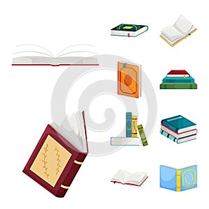 Vector design of library and bookstore  symbol. Collection of library and literature  vector icon for stock.