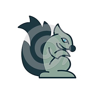 Vector design. logo created from shape of simple modern squirrel logo.