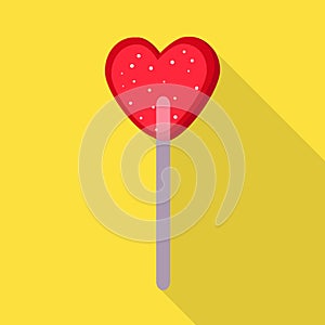 Vector design of lollipop and heart logo. Web element of lollipop and sweet vector icon for stock.