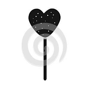 Vector design of lollipop and heart logo. Web element of lollipop and sweet vector icon for stock.