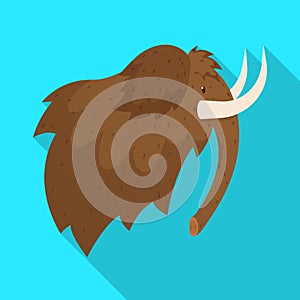 Vector design of mammoth and wooly sign. Set of mammoth and hunt stock vector illustration.