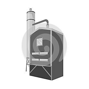 Vector design of manufactory and fuel icon. Collection of manufactory and refinery stock vector illustration.