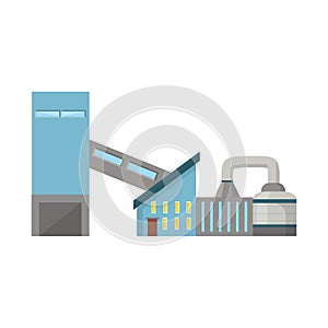 Vector design of manufactory and plant sign. Collection of manufactory and urban vector icon for stock.