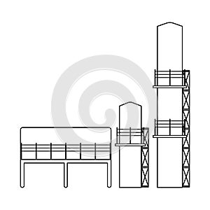 Vector design of manufactory and urban sign. Set of manufactory and new stock symbol for web.