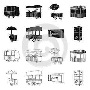 Vector design of marketing and tent sign. Set of marketing and outdoor stock vector illustration. photo