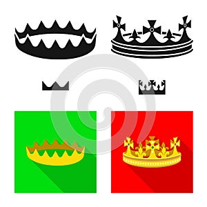 Vector design of medieval and nobility icon. Set of medieval and monarchy vector icon for stock.