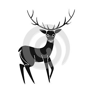 Isolated object of moose and animal symbol. Collection of moose and antler stock symbol for web. photo